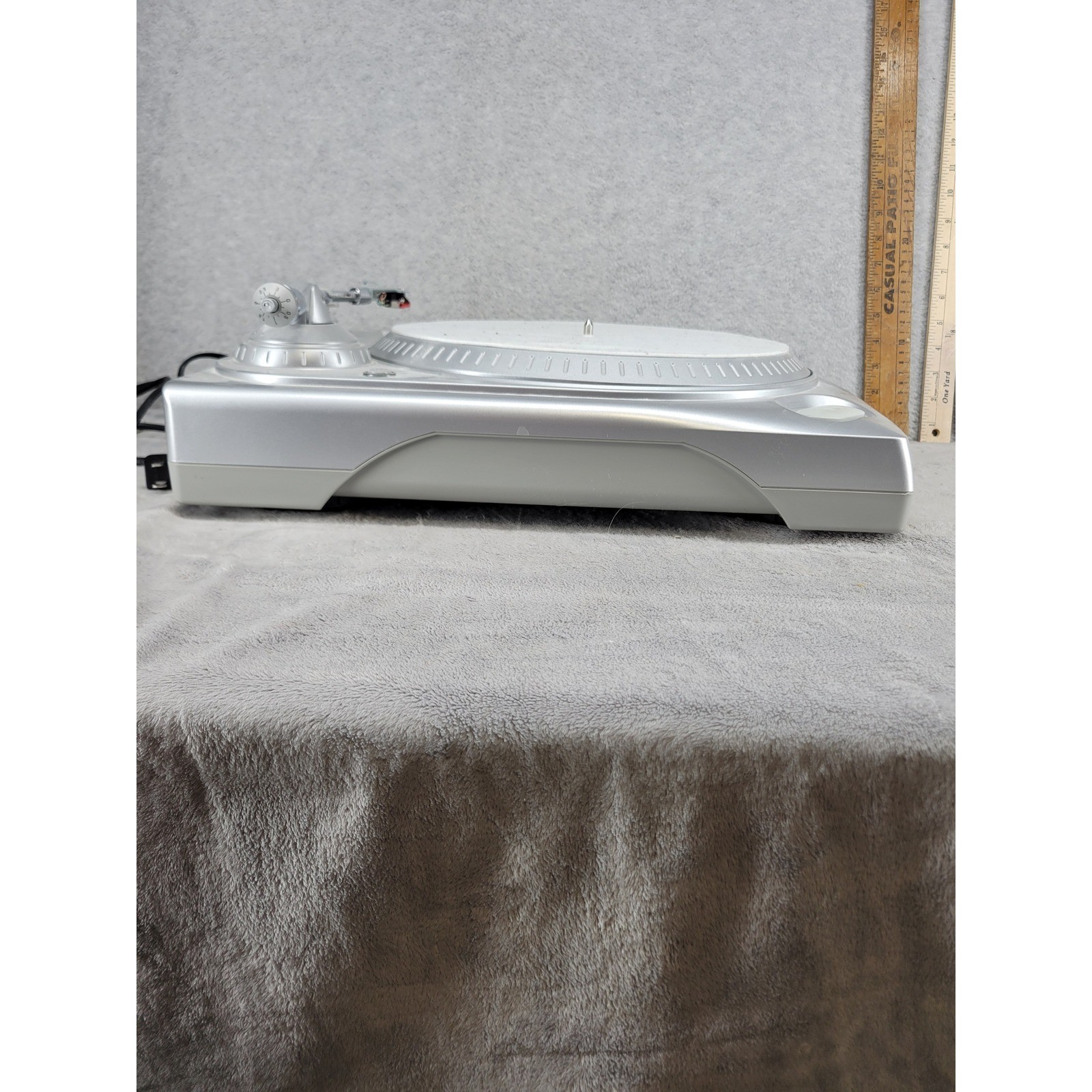 ION iTTUSB Silver USB Turntable Record Player 33 45 RPM Works No Top