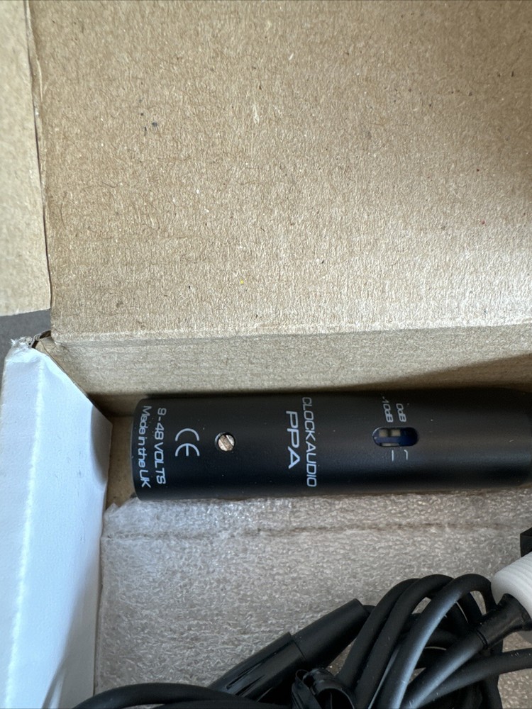 Clock Audio PPA RF 9-48 Volt Phantom Power Adaptor with Condenser Microphone