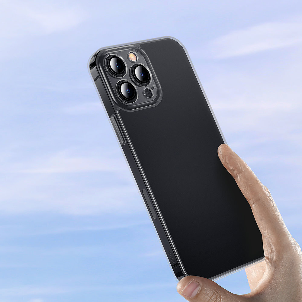 Baseus Frosted Glass Protective Case for iPhone 13 Pro Max black