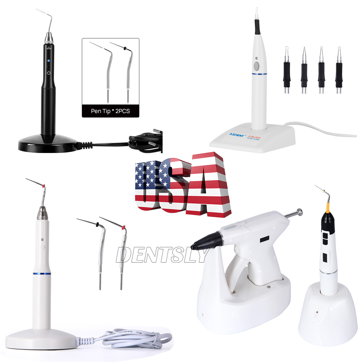 Sistema de obturación endodoncia dental pluma calentada/cortador de gutapercha