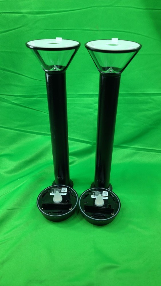 LOT OF 2 Ring Smart Lighting Solar Pathlight, Motion Activated, Black