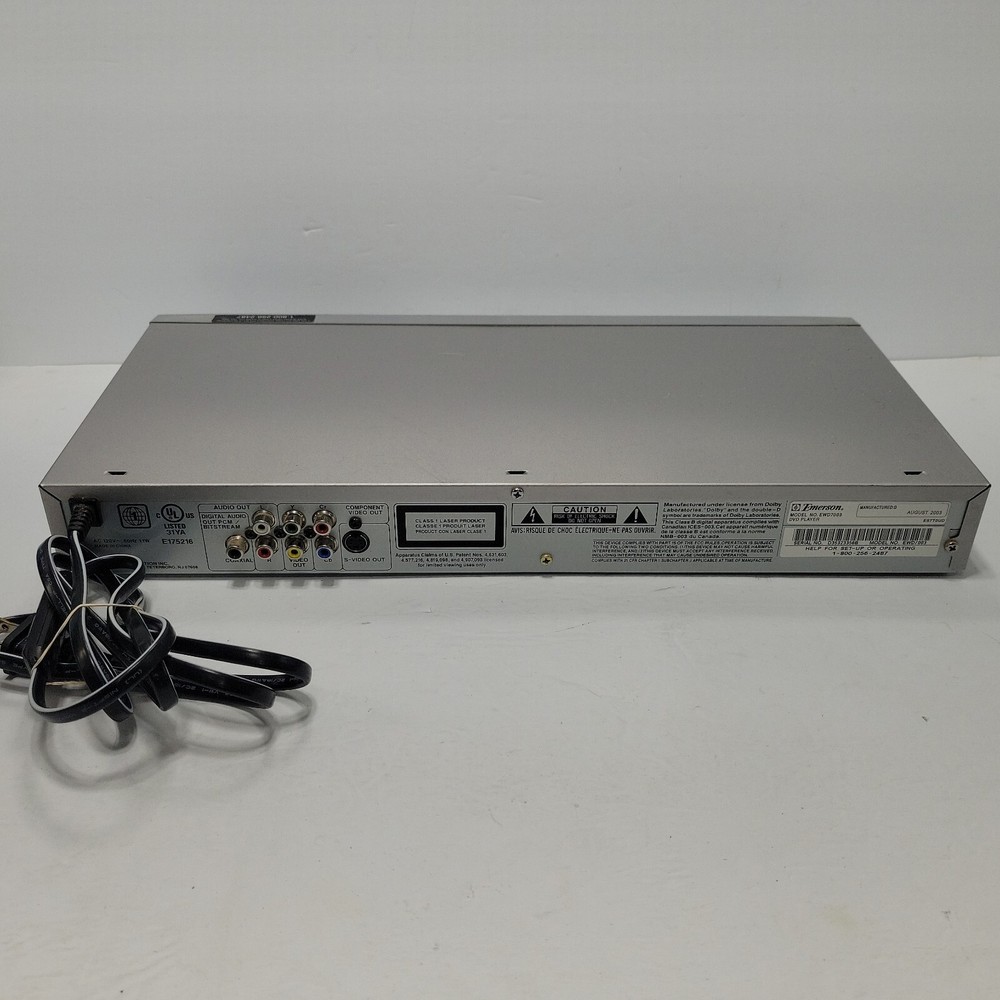 Emerson EWD7003 DVD Player MP3 Dolby Digital