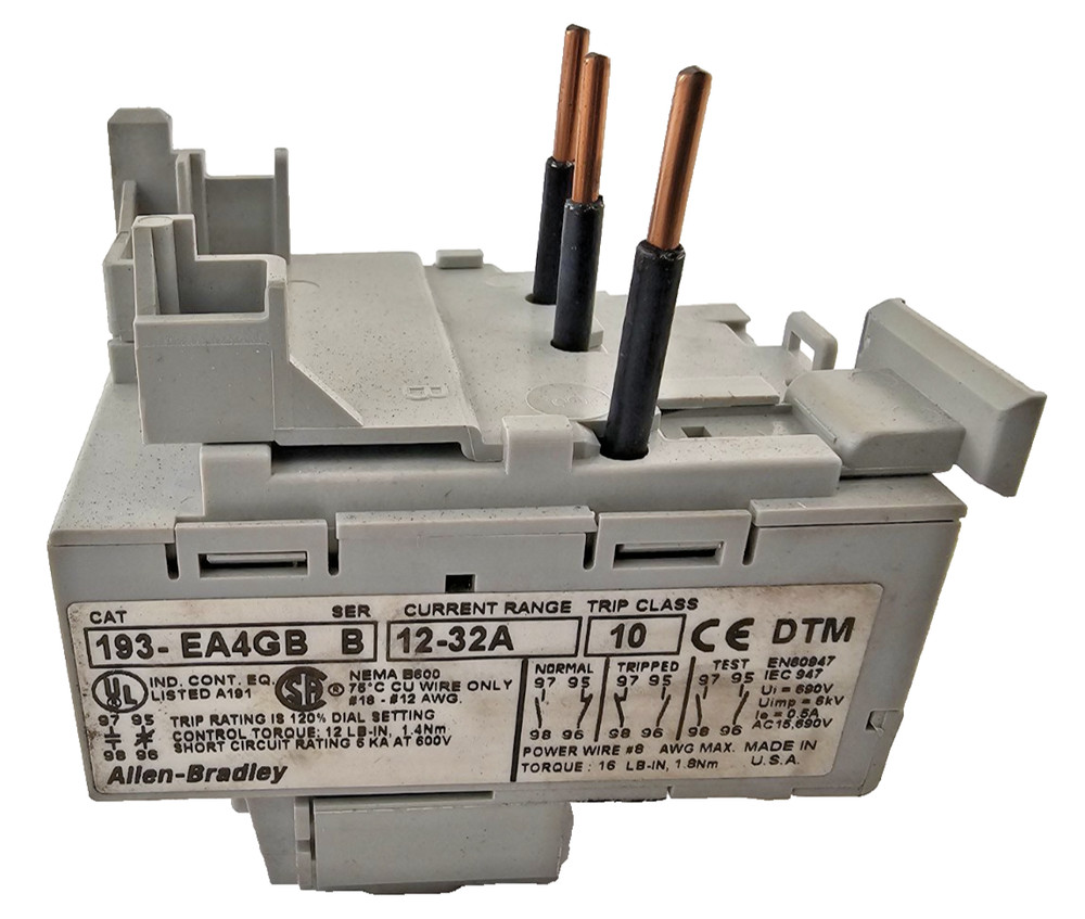ALLEN-BRADLEY 193-EA4GB OVERLOAD RELAY