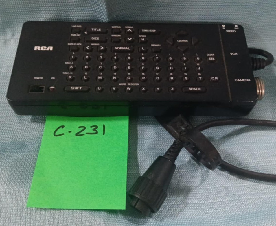 Vintage RCA Video Titler Editor Keyboard Unit – Overlay Text Generator–Untested