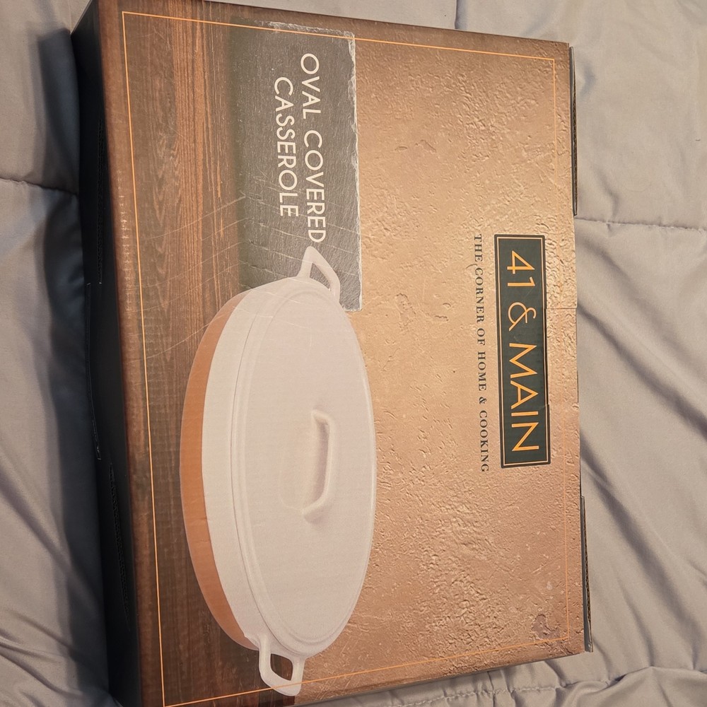 41 & Main Oval Covered Casserole Dish with Lid 6 Quart