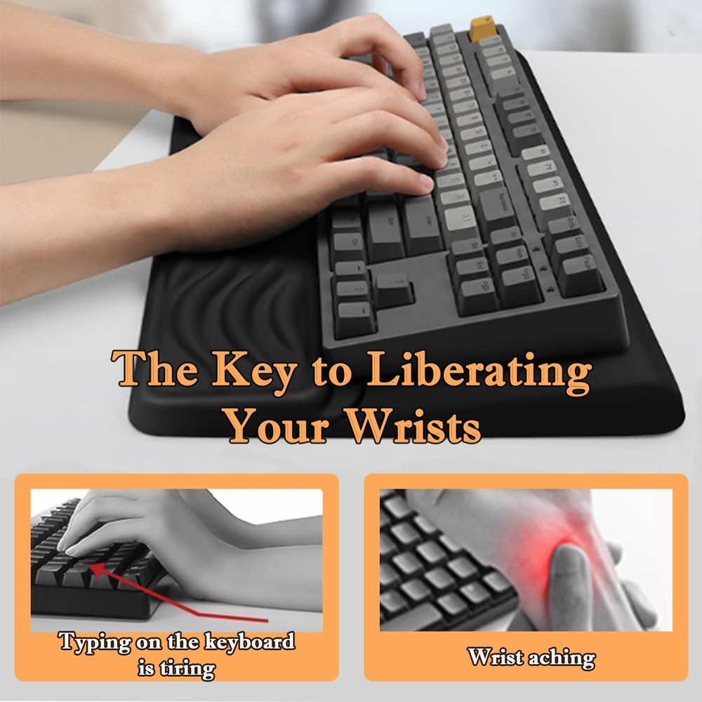 Ergonomic Keyboard Wrist Rest Pad, Computer Keyboard Stand with Thick Memory ...
