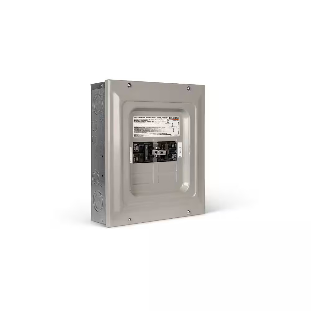 60 Amp 2,500-Watt Single Load Manual Transfer Switch