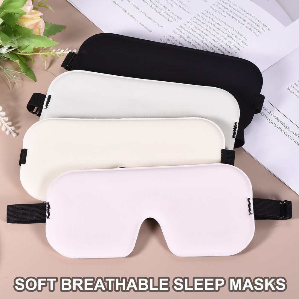 2 Pack Sleep Mask, 3D Square Eye Mask with Adjustable Strap, Black