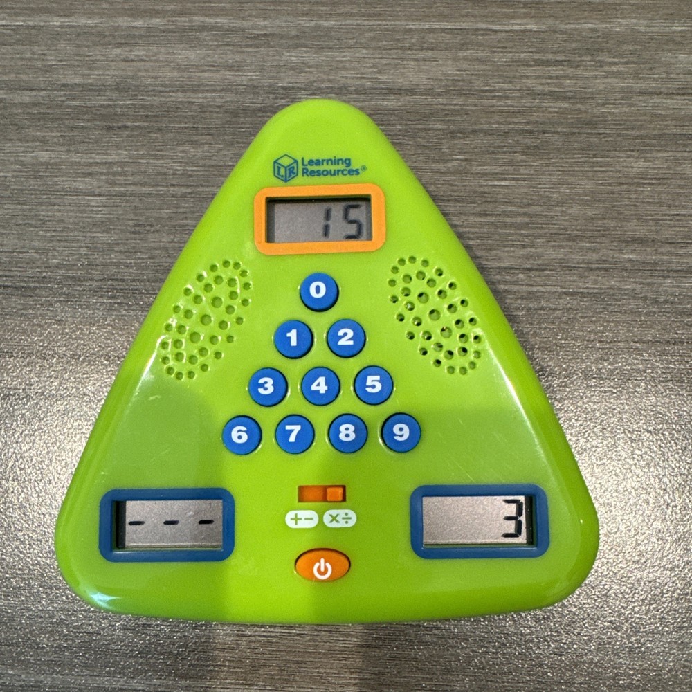 LEARNING RESOURCES MINUTE MATH ELECTRONIC FLASH CARD ADD SUBTRACT MULTIPLICATION