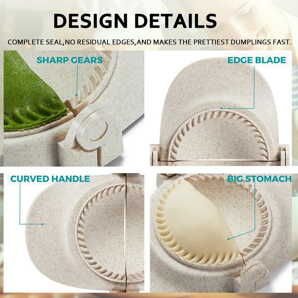 6 Inch Empanada Maker Press, Extra Large Dumpling Maker Set with Dough Cutter