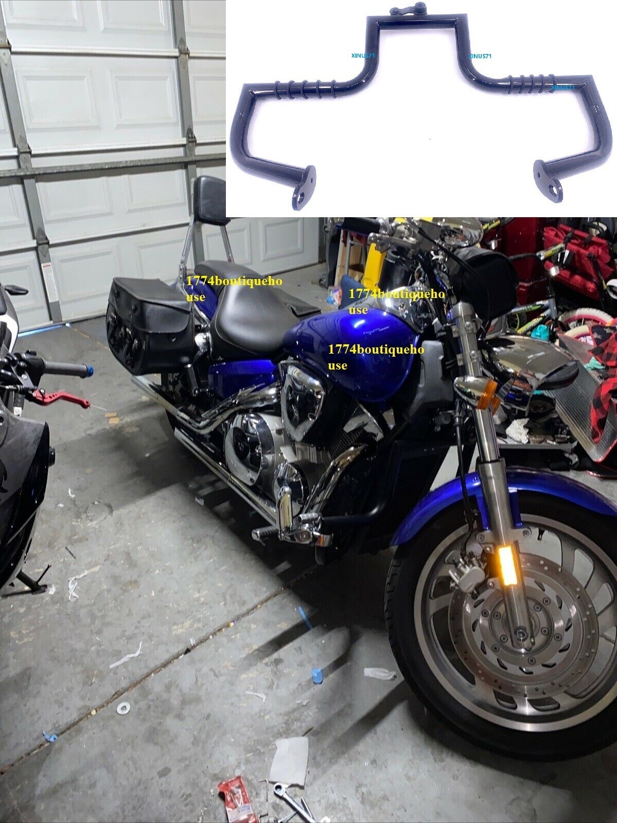 NEW Highway Engine Guard Crash Bar For Honda VTX 1300 R S C Tourer 2004 to 2009