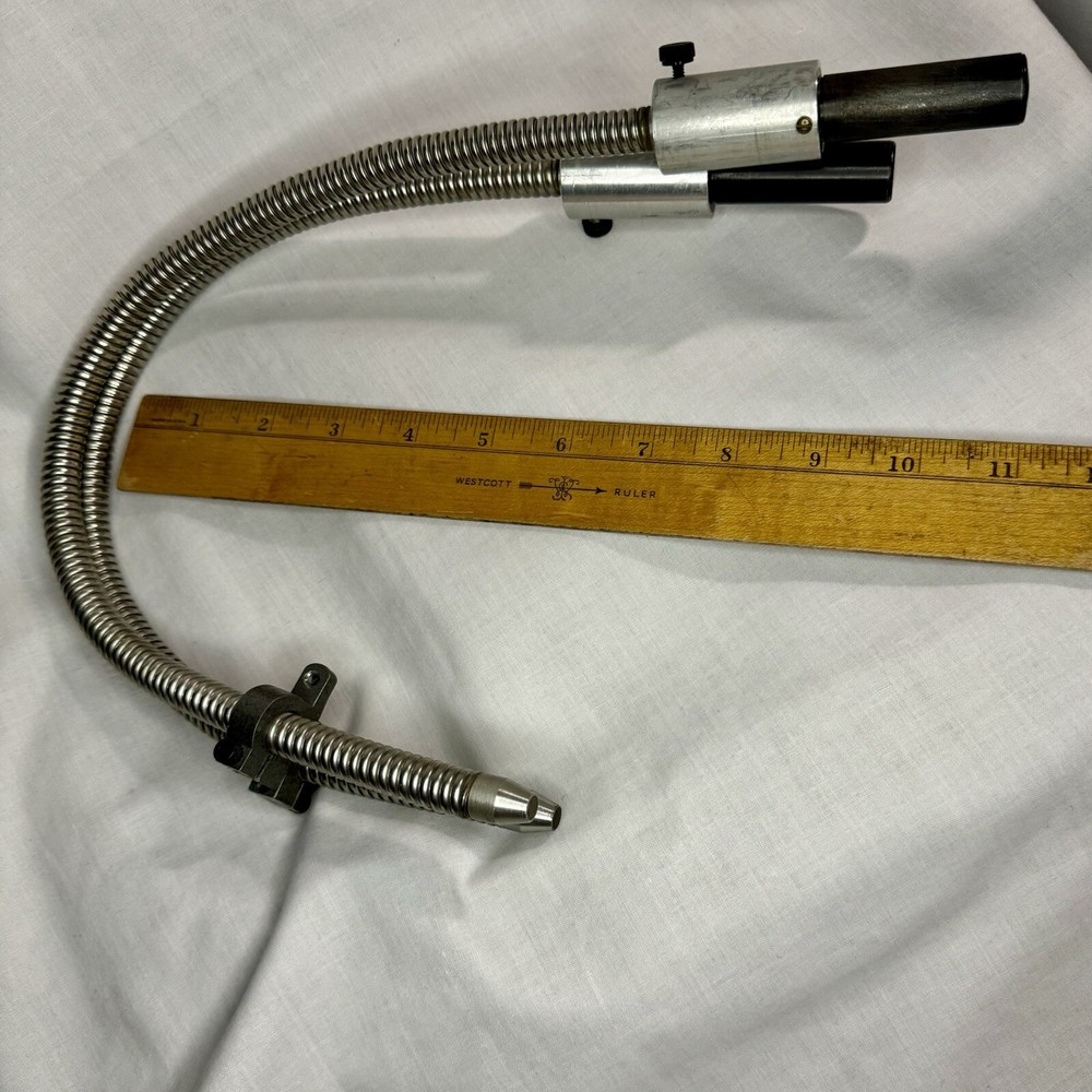 Two Fiber Optic Microscope Light Guide Flex Gooseneck Parts