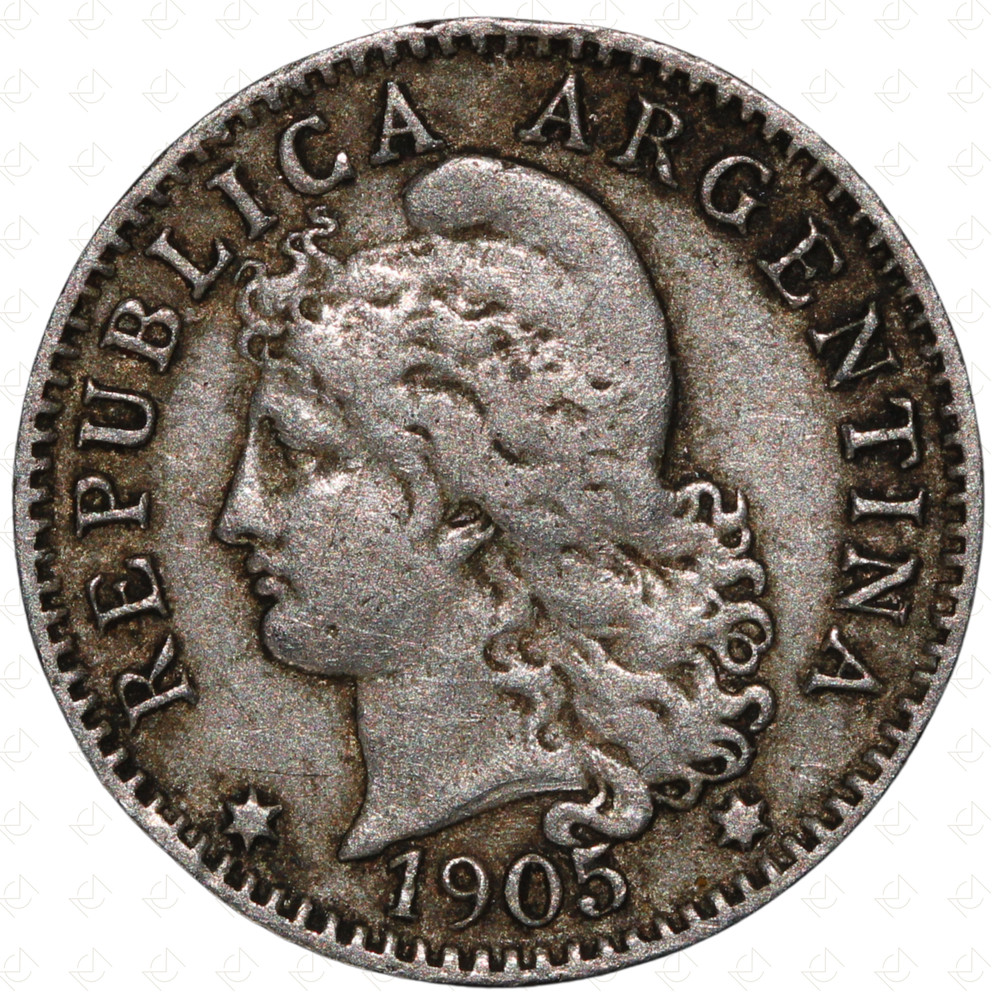 1905 Argentina 5 Centavos Coin – Cupronickel