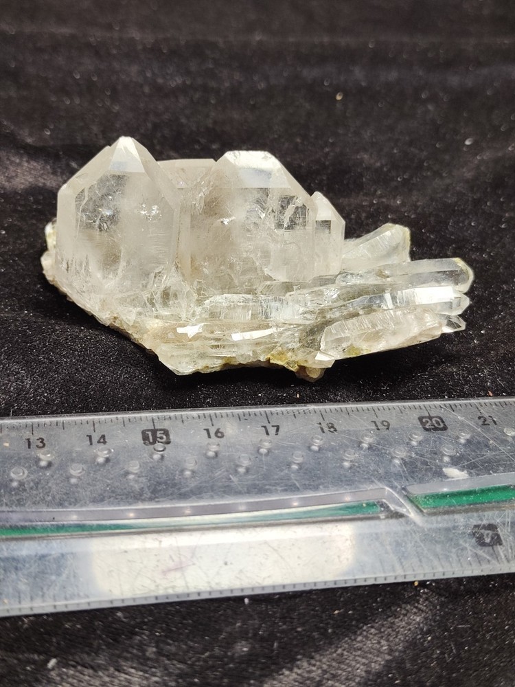Faden Quartz DT Transparent Cluster On Matrix Has Good Luster & Nice Termination