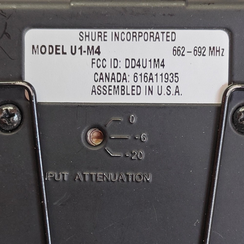 Shure U1-M4 Bodypack Transmitter - Frequency 662-692 MHz
