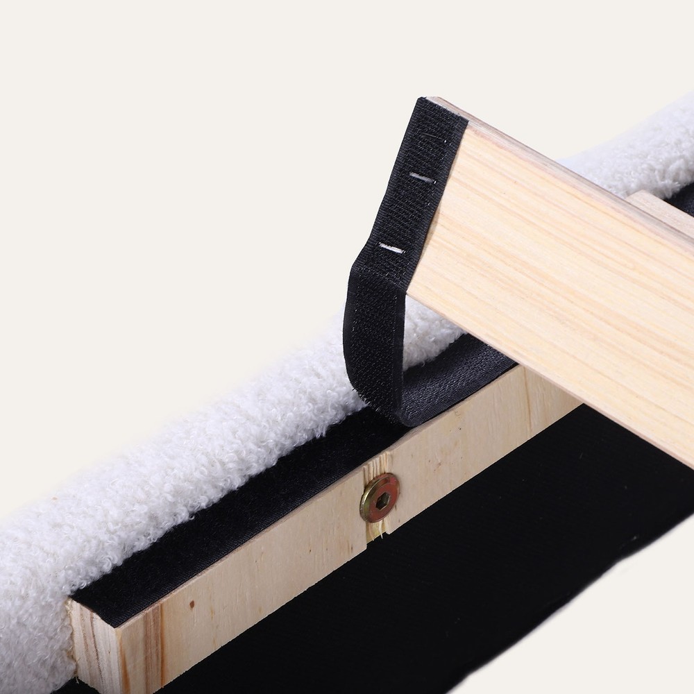 Bed Frame Full Size Upholstered Bed Frame with Adjustable Headboard Solid Wood