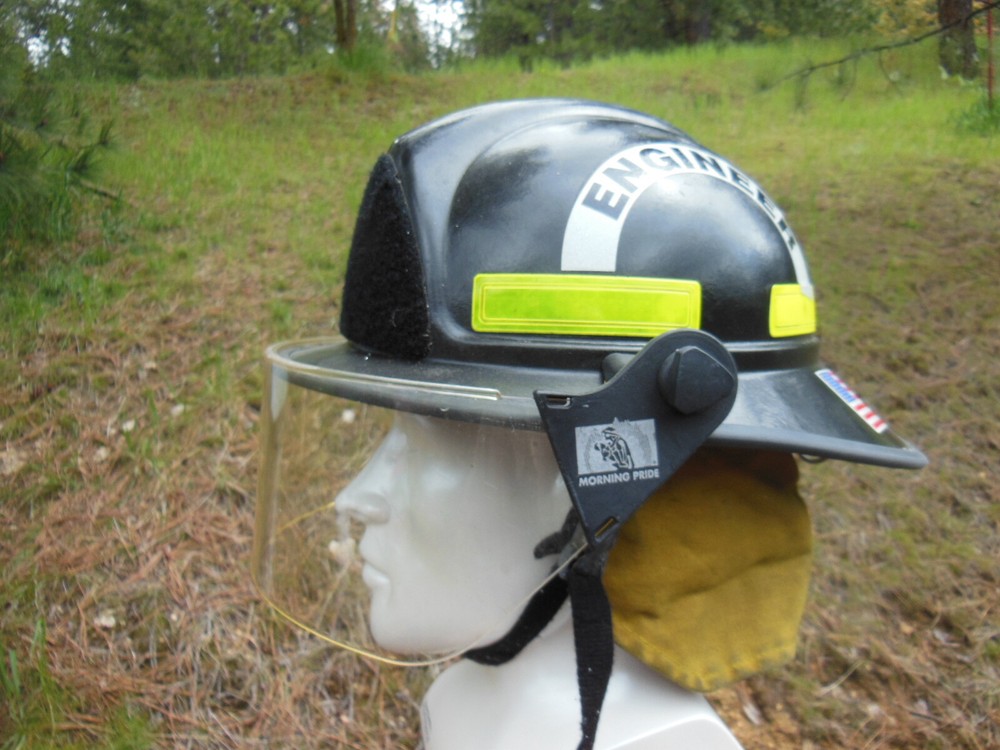FIRE FIGHTER HELMET for ENGINEER with Faceshield & Neck Protector & Chin Strap