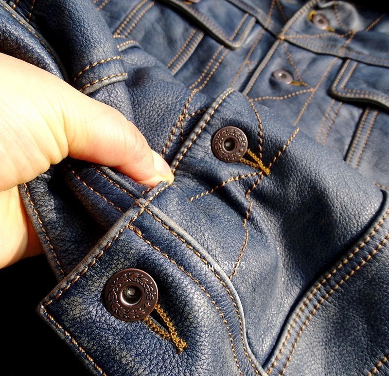 Mens Distressed Stonewashed Leather Jacket Retro Rider Style Teacore Cowhide