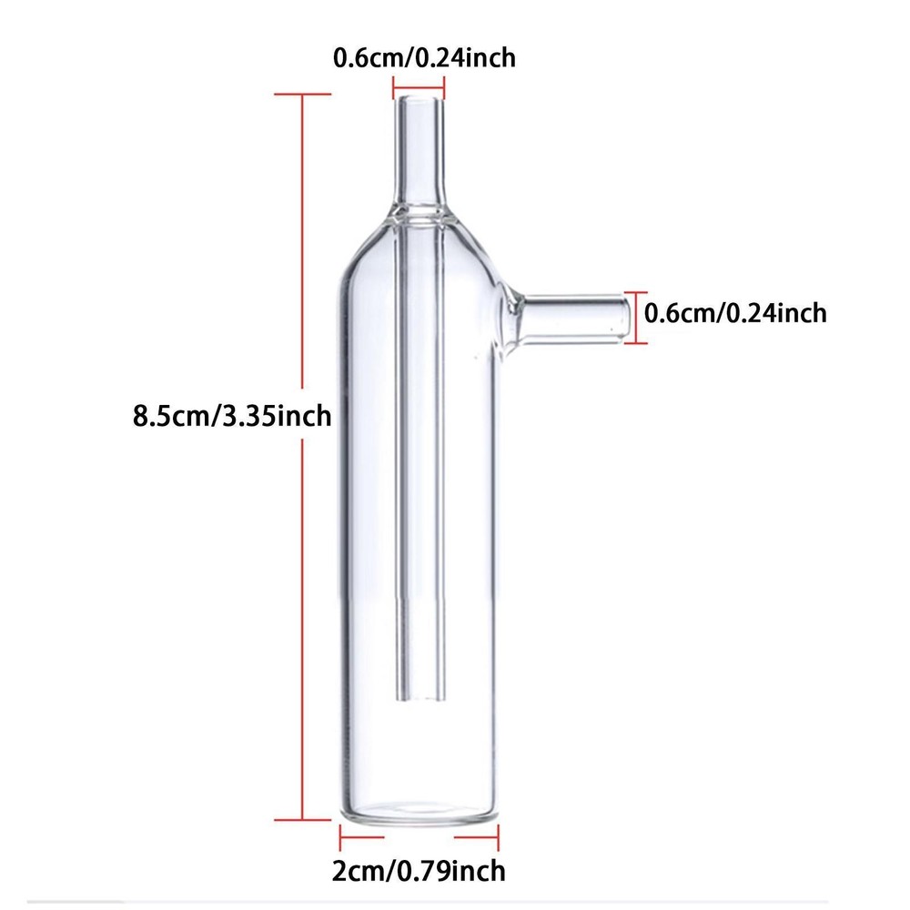 Glass Gas Sampling Bottle Chemi Labware Stable Experiment Tool Practical Science