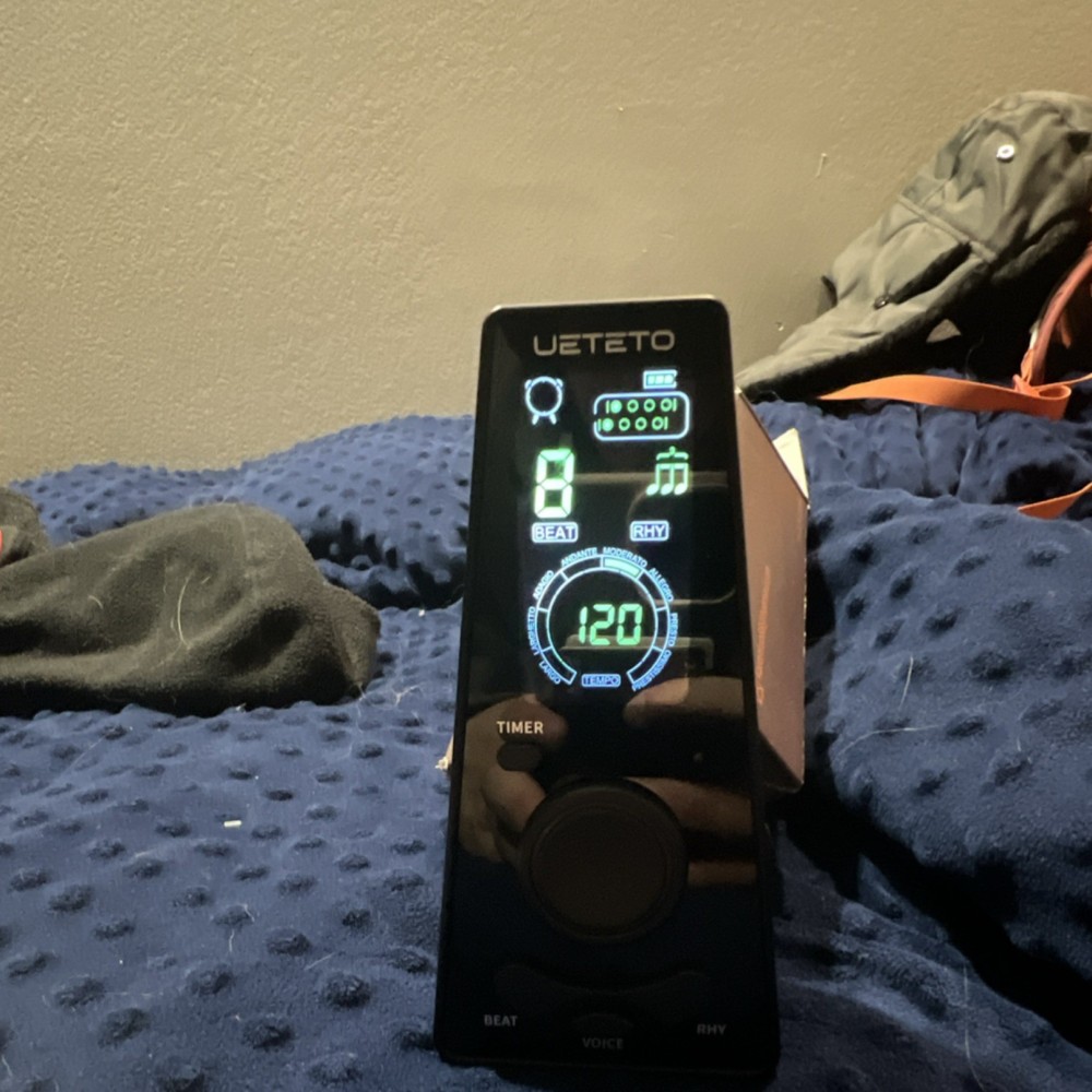 Ueteto UT-200 Electronic Digital Metronome Timer Black Plastic