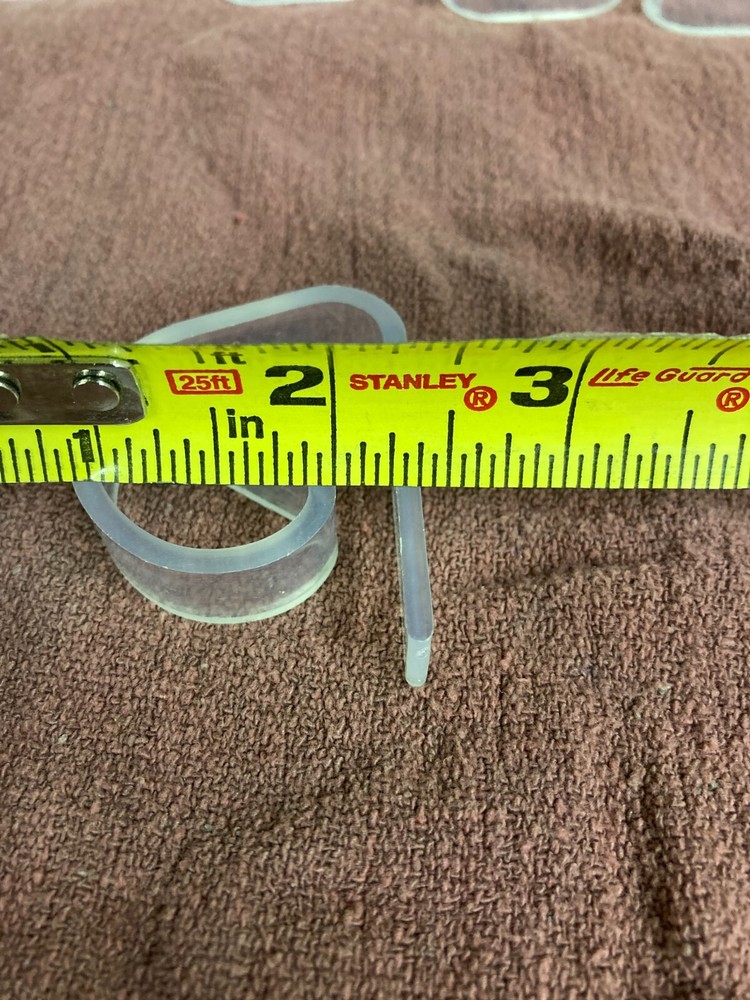 Set of 21 clear plastic picnic tablecloth hold downs