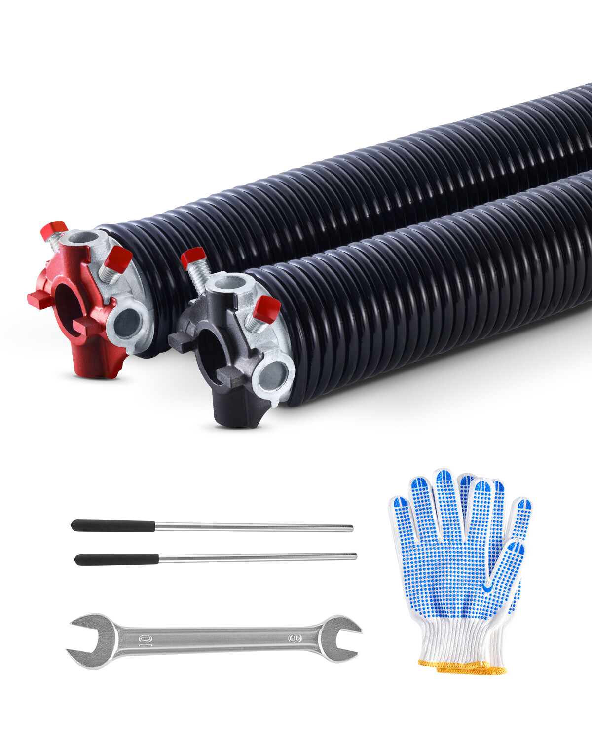 Garage Door Torsion Springs Pair of 0.250 x 2 x 35 inch with Winding Bars