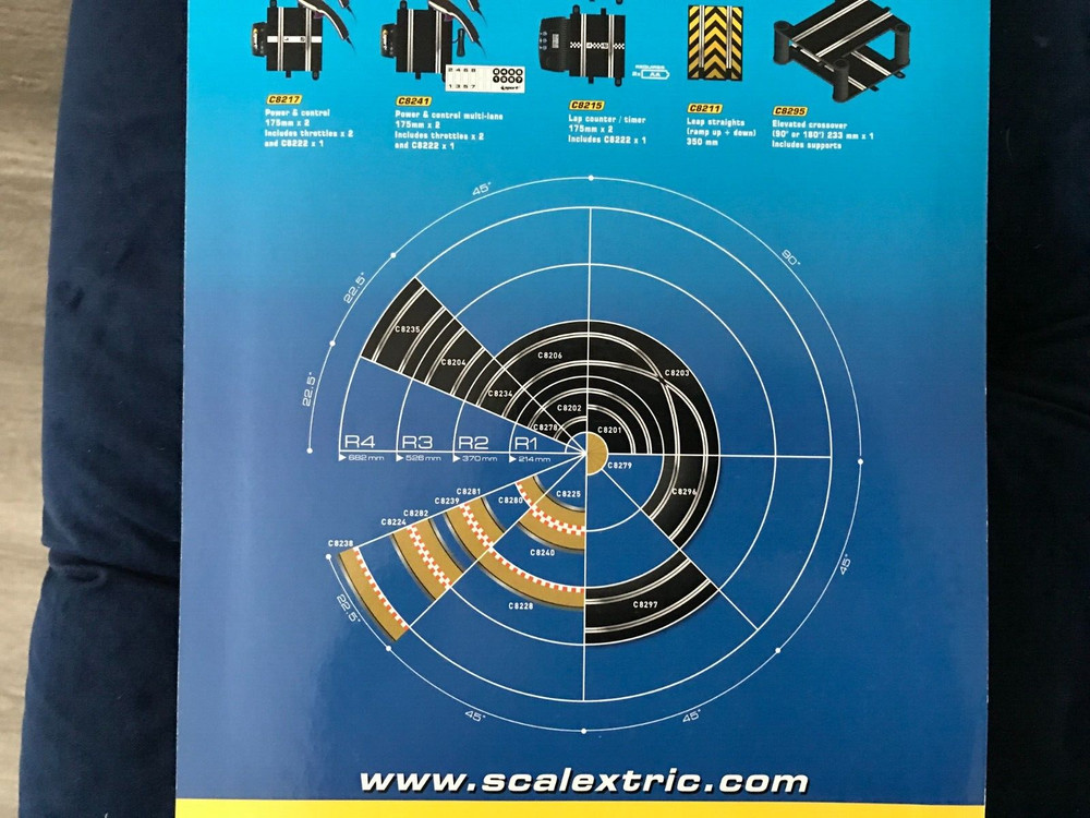Scalextric Side Swipe Straight Track - 2pcs C8246 B516