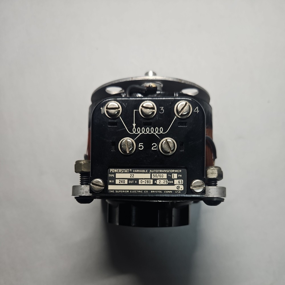 POWERSTAT variable autotransformer Type 22, 240 Volt input 0-280 output 50/60 Hz