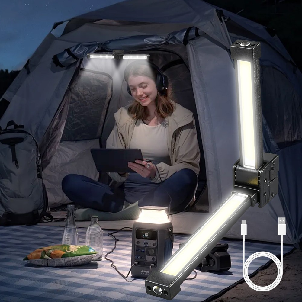 Super Bright Rechargeable COB LED Work Light Lamp Flashlight Magnetic Inspect