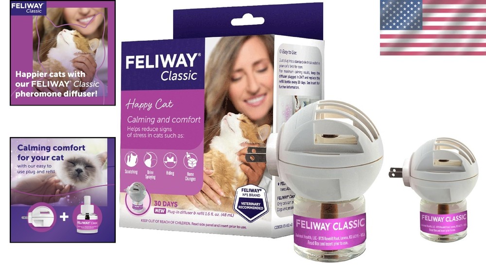 Comprehensive Cat Calming Solution - 30-Day Diffuser Kit for Home Happiness