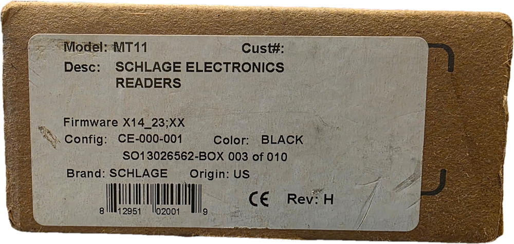 Schlage MT11 Electronic Reader - Black