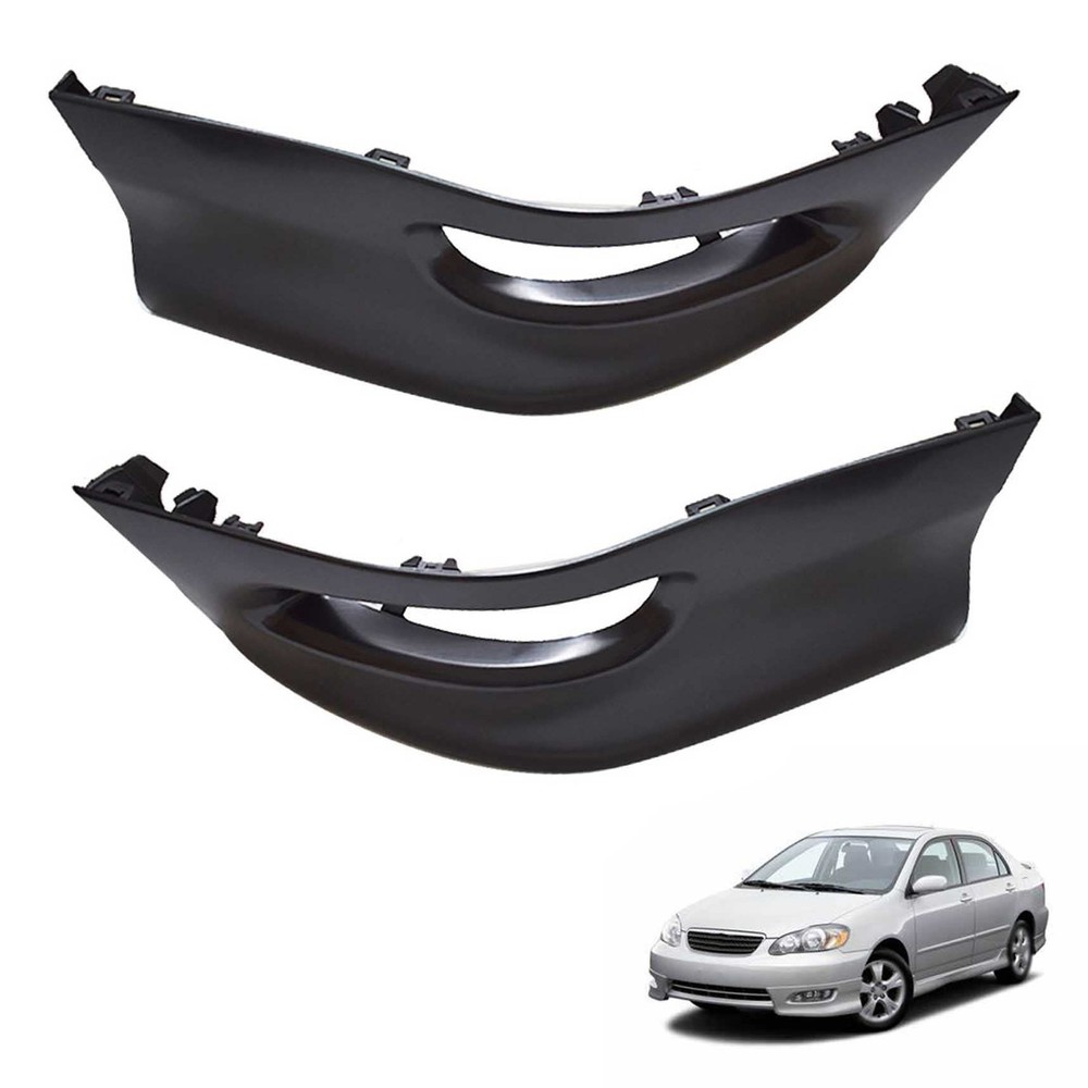 2-Pack Front Bumper Lip Splitter Black for Corolla 2005-2008