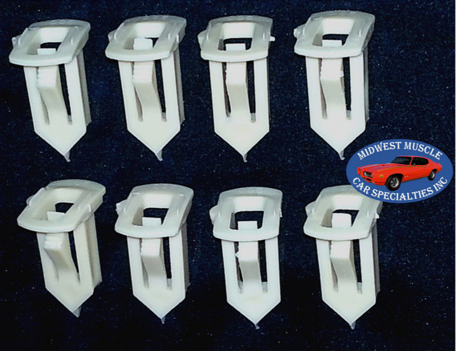 NOS GM Windshield Rear Window Head liner Pillar Trim Panel Molding Clips 8pc F