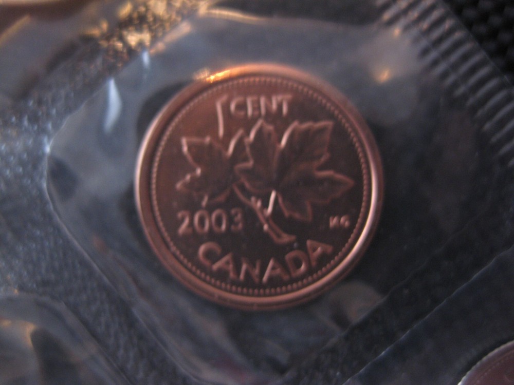 2003 "WP" Canadian Prooflike Penny ($0.01)