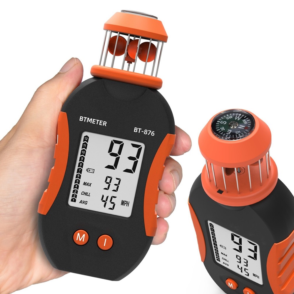 Wind Cup Anemometer Handheld Digital Wind Meter Air Speed 42m/s