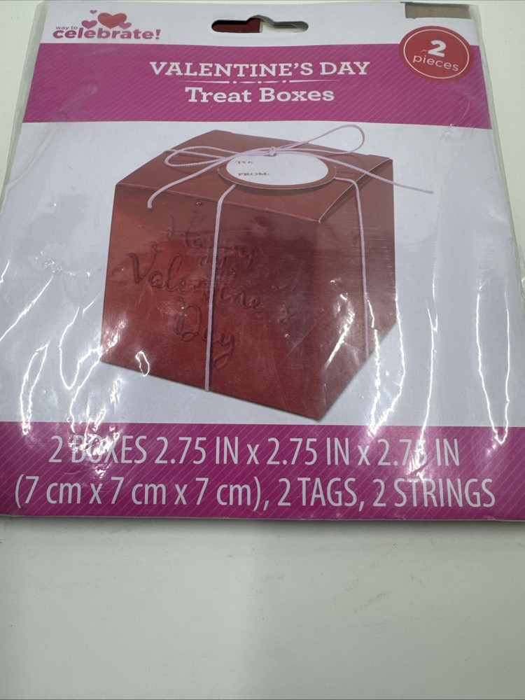 Small Goodie Valentines Day Gift Boxes 2 Per Pack