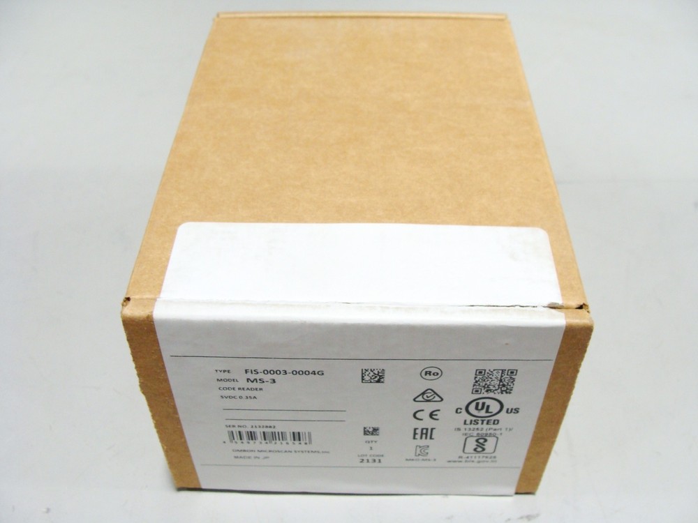 New Sealed Microscan Omron MS-3 Laser Fixed Angle Barcode Scanner FIS-0003-0004G
