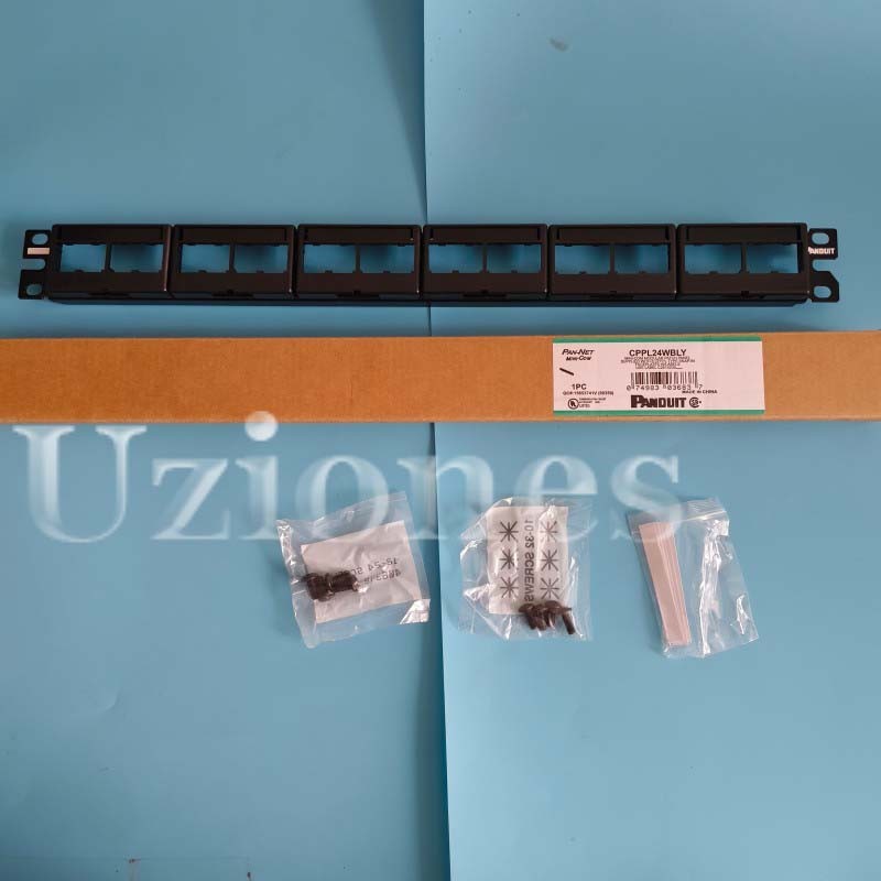 Mini Com Modular Patch Panel Cat 6, 5E w/ Faceplates For Panduit CPP24WBLY USA
