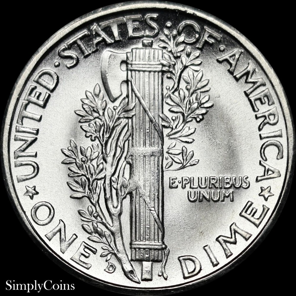 1939-D Mercury Dime BU Uncirculated Silver