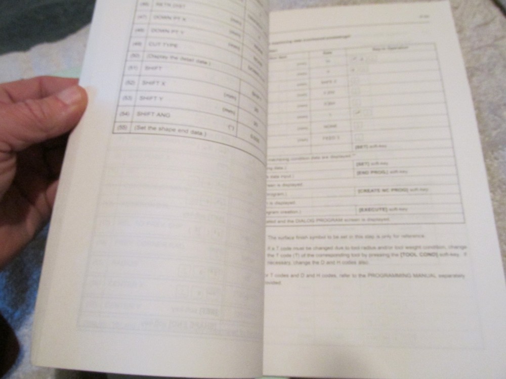 FACTORY Mori Seiki MSX-501 502 850 CNC Machine Conversational Programming Manual