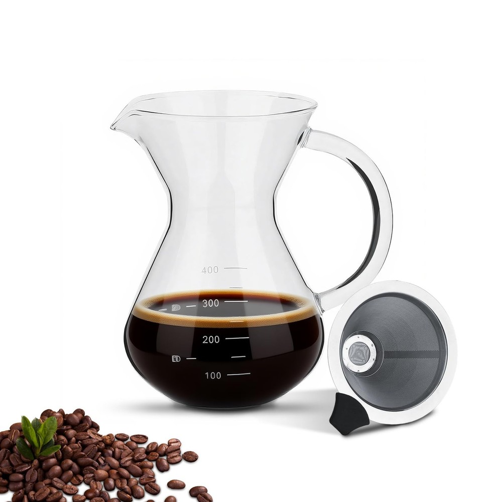 Natudeco Pour Over Coffee Maker, over Maker with Transparent