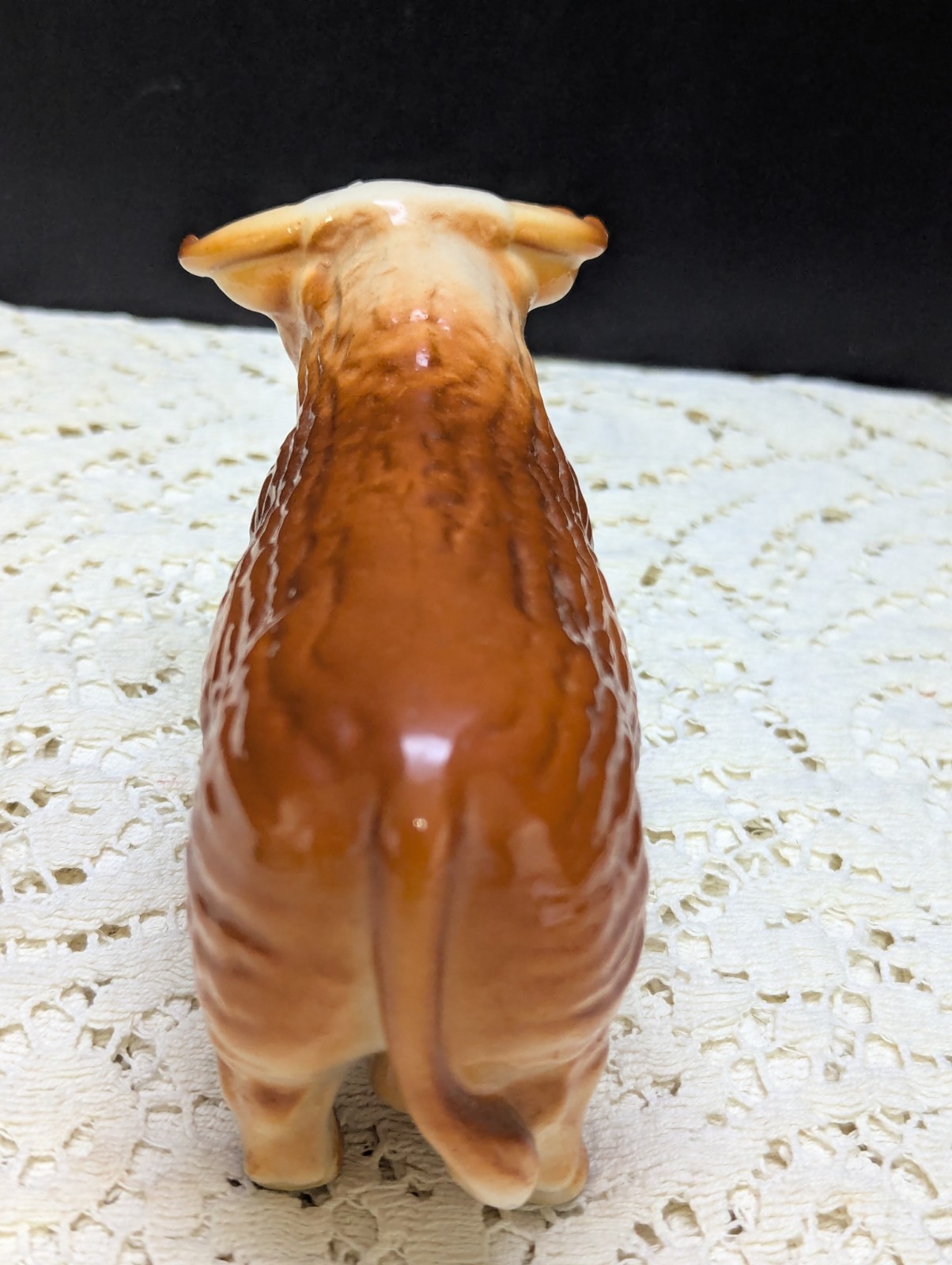 Vtg Hereford Bull Figurine Ceramic Japan Victoria Nice Detail