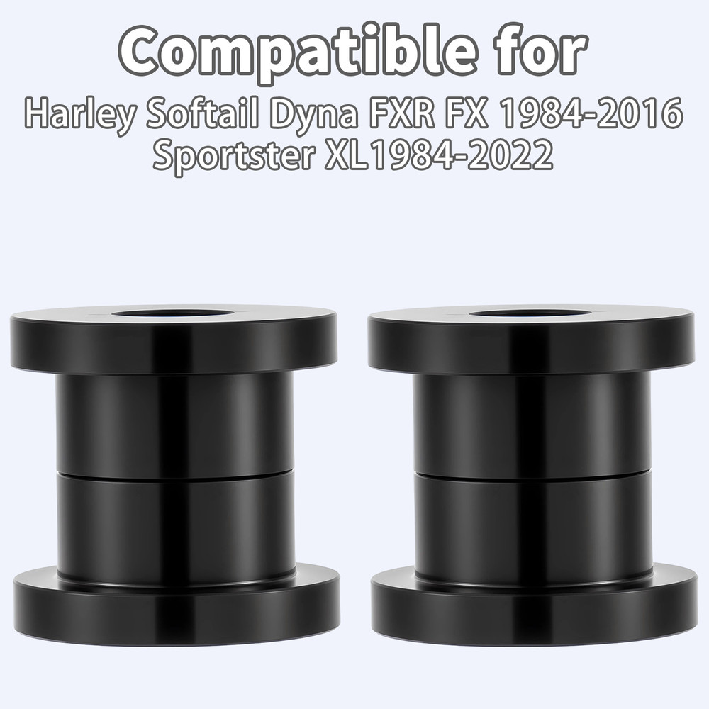 Solid Aluminum Handlebar Riser Bushings Mounts For Harley Softail Dyna Sportste