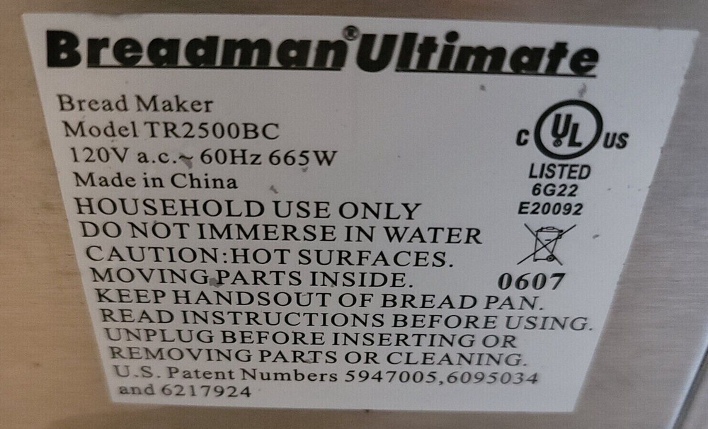 Temperature Sensor Assembly for Breadman Ultimate Bread Maker Model TR2500BC