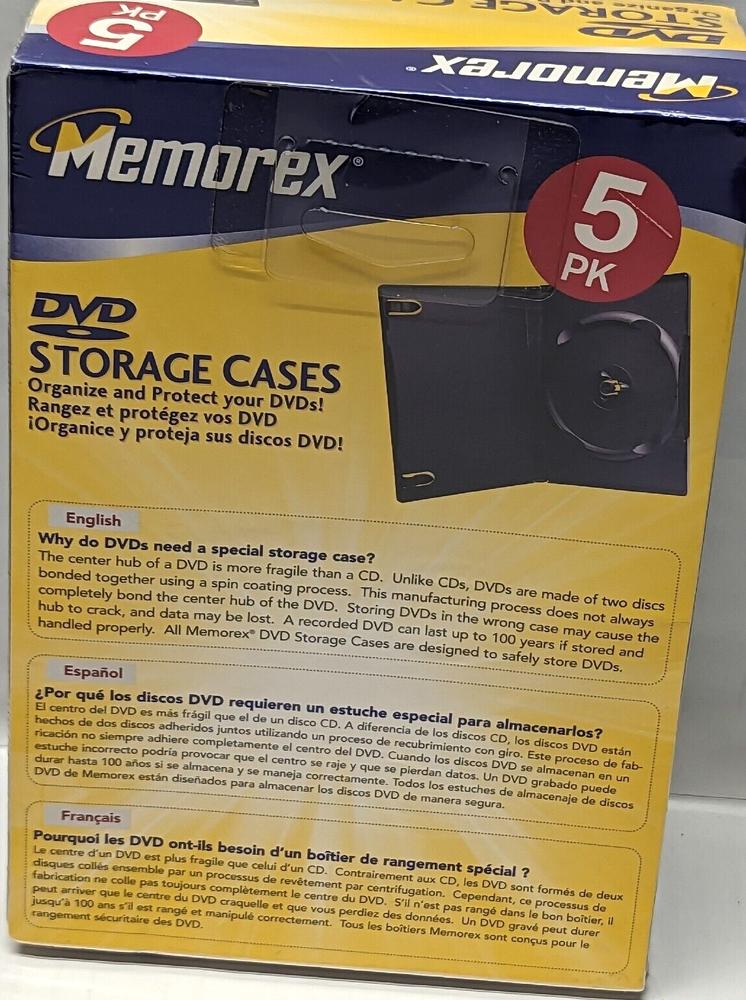 Memorex DVD Storage Cases 5-Pack Labelmaker software included