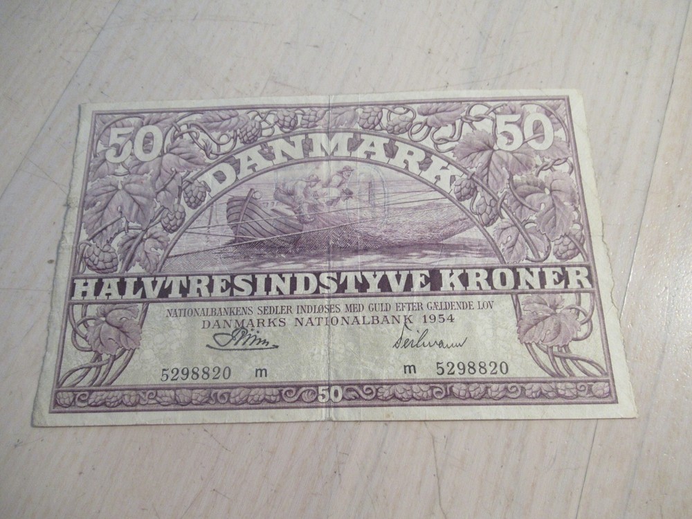 50 kroner 1954 Denmark Banknote
