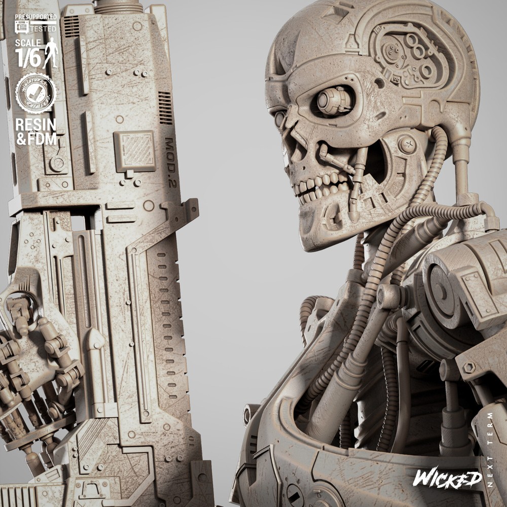 Terminator Skeleton T-800 Resin Sculpture Statue Model Kit Unpainted/Unassemb