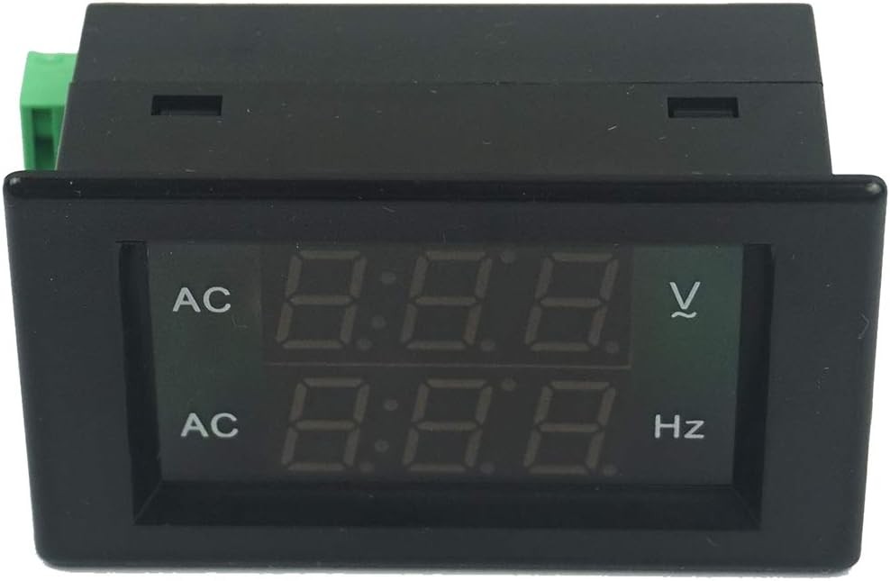 Digital AC Voltage Frequency Meter, 80-500V Voltmeter 45-65Hz Black