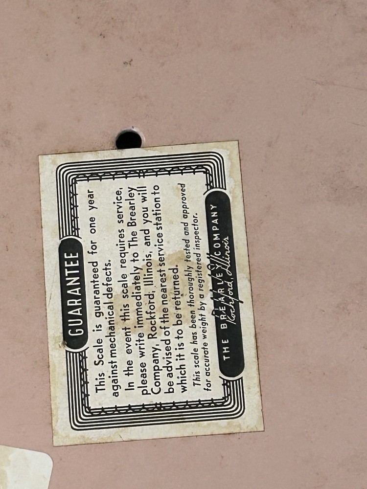 Atomic Pink Bathroom Scale Retro Mid Century