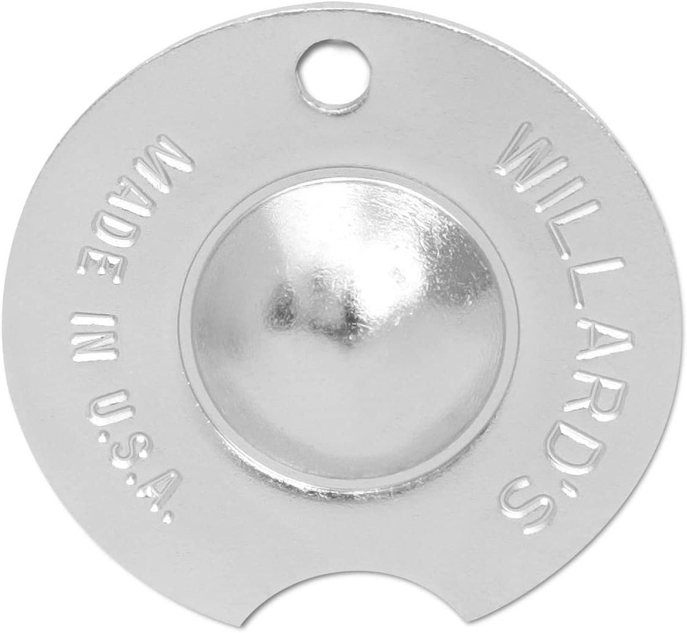 Willard Pool Cue Tip Shaper - Dime Radius silver